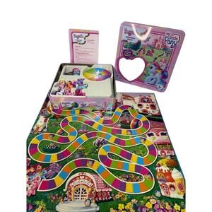 My Little Pony Ponyville Adventure Game in Tin w/ 7 Pony Figures Complete 2008